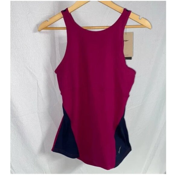 Nike Yoga NWT Women's Dri-Fit Fuchsia/Navy Athletic Top, Size Medium - Picture 3 of 7